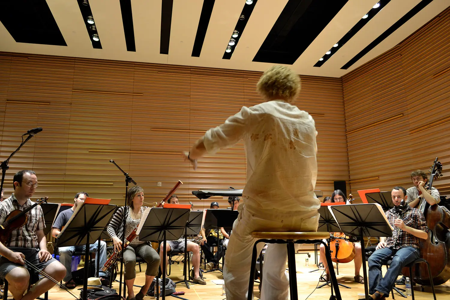 Ensemble rehearsal in Benzaquen Hall
