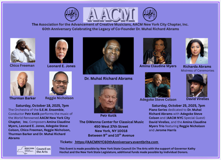 Association for the Advancement of Creative Musicians, AACM New York ...